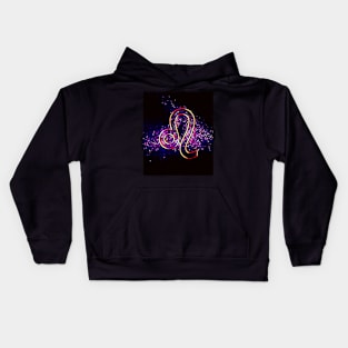 Leo (Retro Leo Zodiac) Kids Hoodie